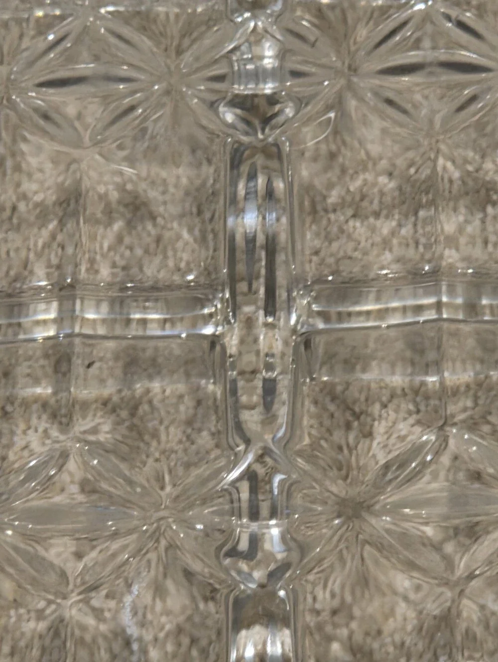 Pressed Glass Divided Vanity Tray - 4 Compartment, Vintage